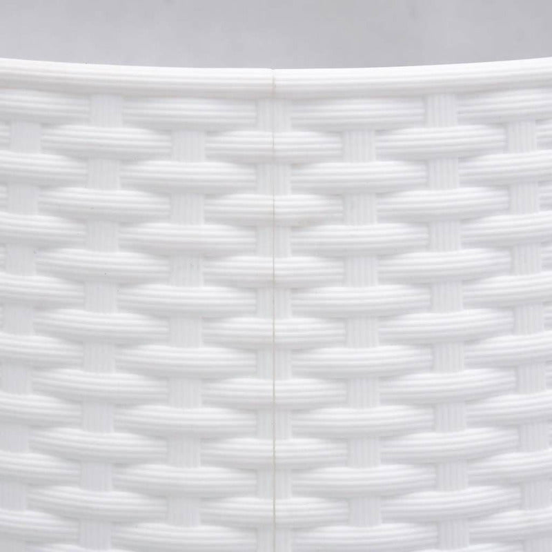 Vidaxl Falda Del Árbol De Navidad Plástico Blanca Ø65x23 Cm_5