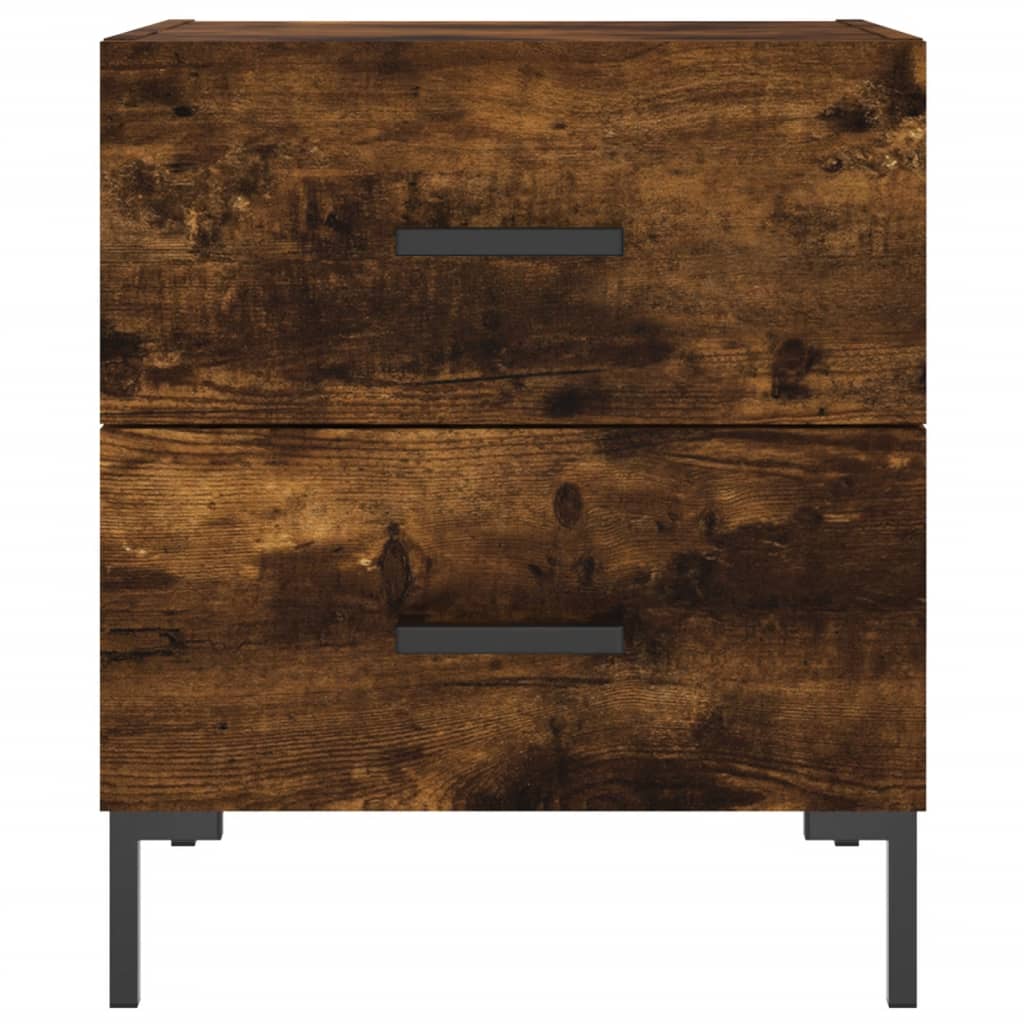 Mesita De Noche Madera Ingeniería Roble Ahumado 40x35x47,5 Cm_4