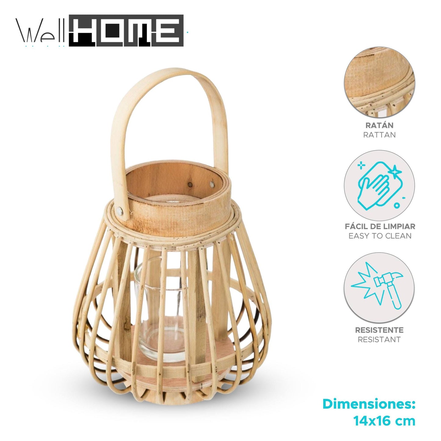 Well Home - Farol rania De Ratán 14x16cm_1