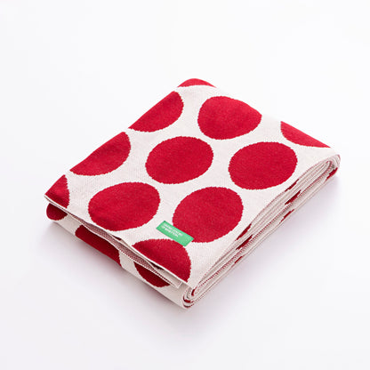 Manta 140x190cm 100% Acrilico 1000gr Topos Rojos Benetton_1