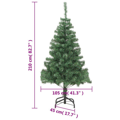 Vidaxl Árbol De Navidad Artificial Con Soporte Acero 910 Ramas 210 Cm_5