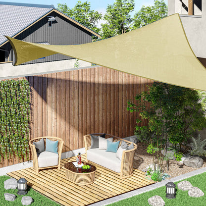 Outsunny Toldo De Vela Sombrilla Parasol Rectángulo Tejido De Poliester 185 G/m²_1