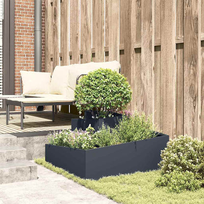 Macetero De Jardín Gris Antracita 80 X 80 X 50 Cm_3