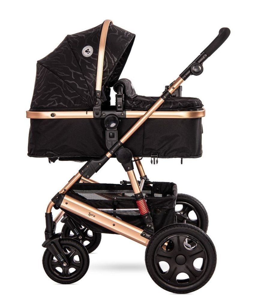 Carro De Bebé Tres Piezas Convertible Lora Hasta 15 Kg Luxe Black_1