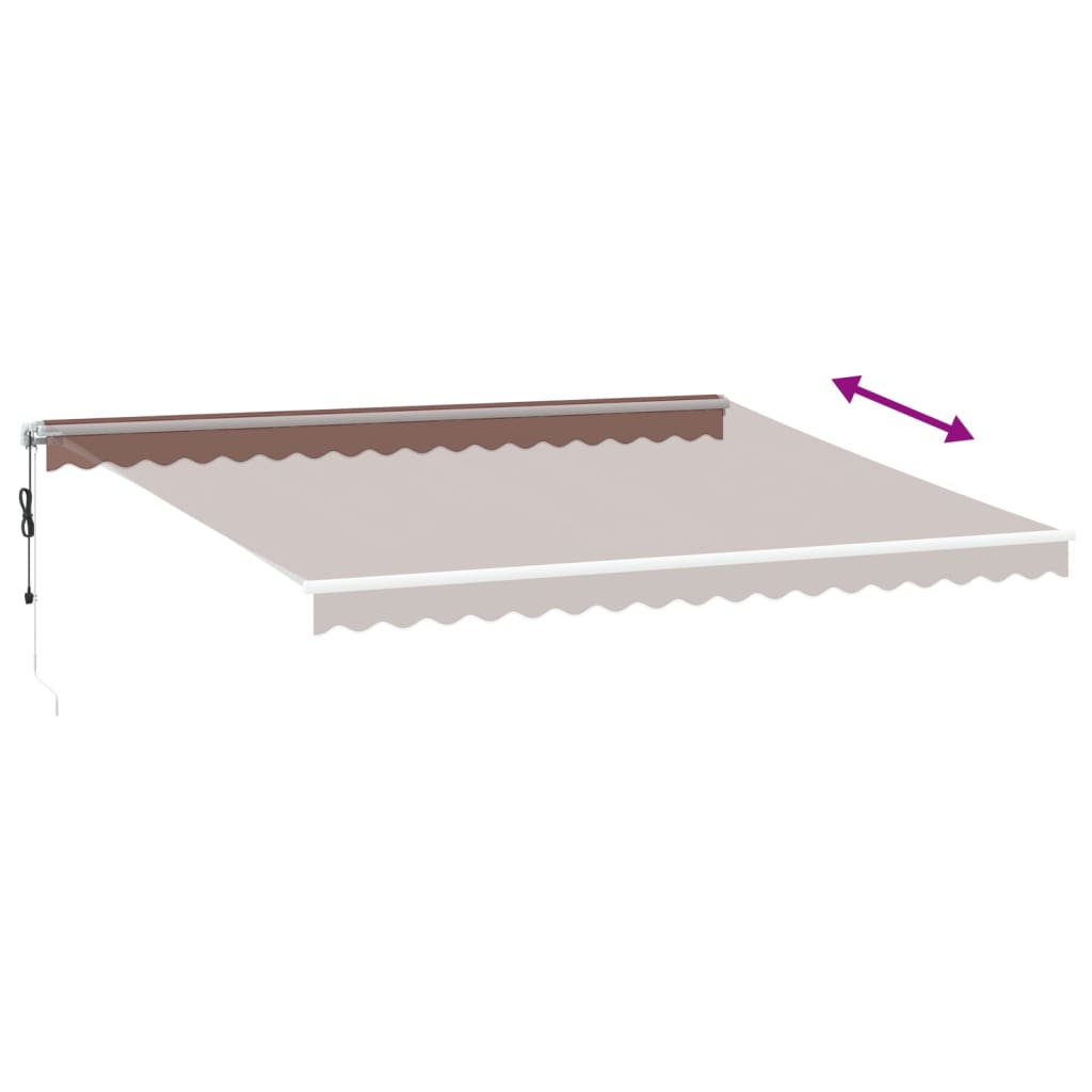 Toldo Retráctil Automático Marrón 450x350 Cm_4