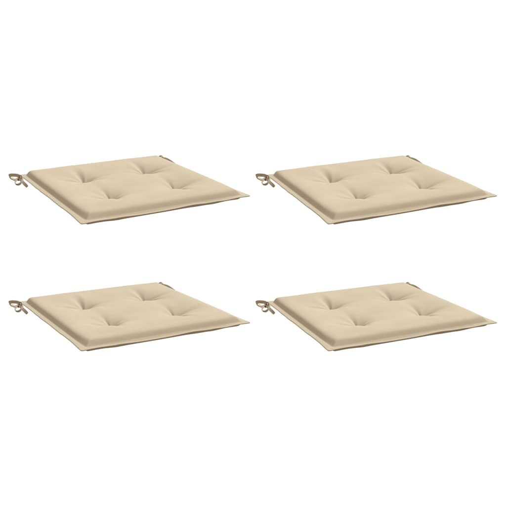 Vidaxl Cojines De Silla De Jardín 4 Uds Tela Oxford Beige 50x50x4 Cm_0
