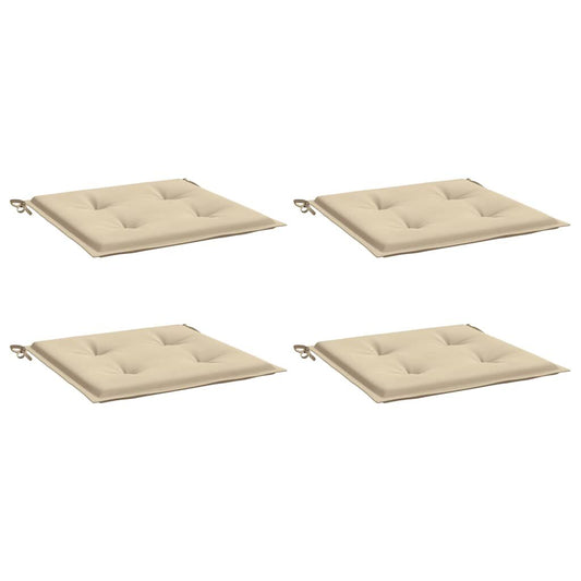 Vidaxl Cojines De Silla De Jardín 4 Uds Tela Oxford Beige 50x50x4 Cm_0