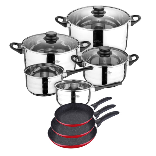 San Ignacio - Batería De Cocina 8 Piezas Y Juego De Sartenes En Rojo_0