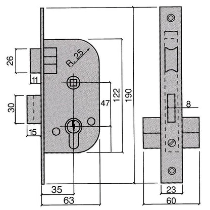 Cerradura Ucem 5134-hl/45_1