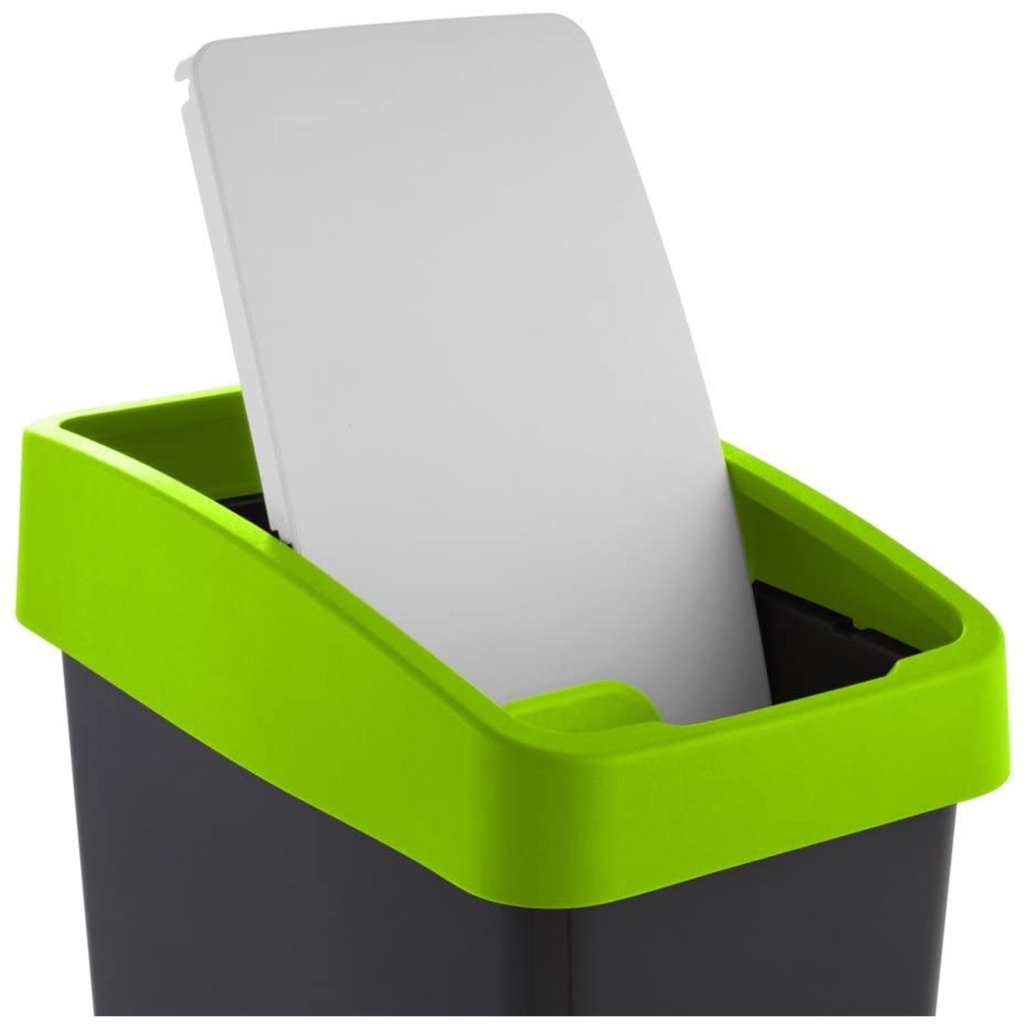 Cubo De La Basura Premium Con Tapa Abatible, Tacto Suave, 25 L, Magne, Verde_3