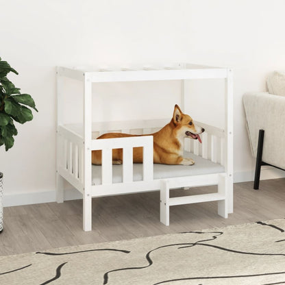 Vidaxl Cama Para Perros Madera Maciza De Pino Blanco 95,5x73,5x900 Cm_1