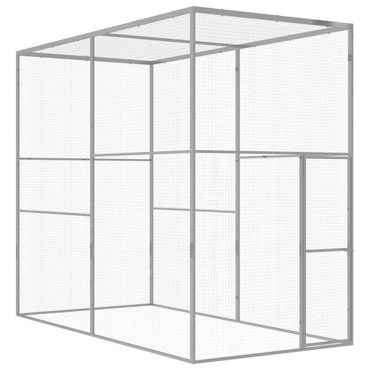 Vidaxl Jaula Para Gatos Acero Galvanizado 3x1,5x2,5 M_0