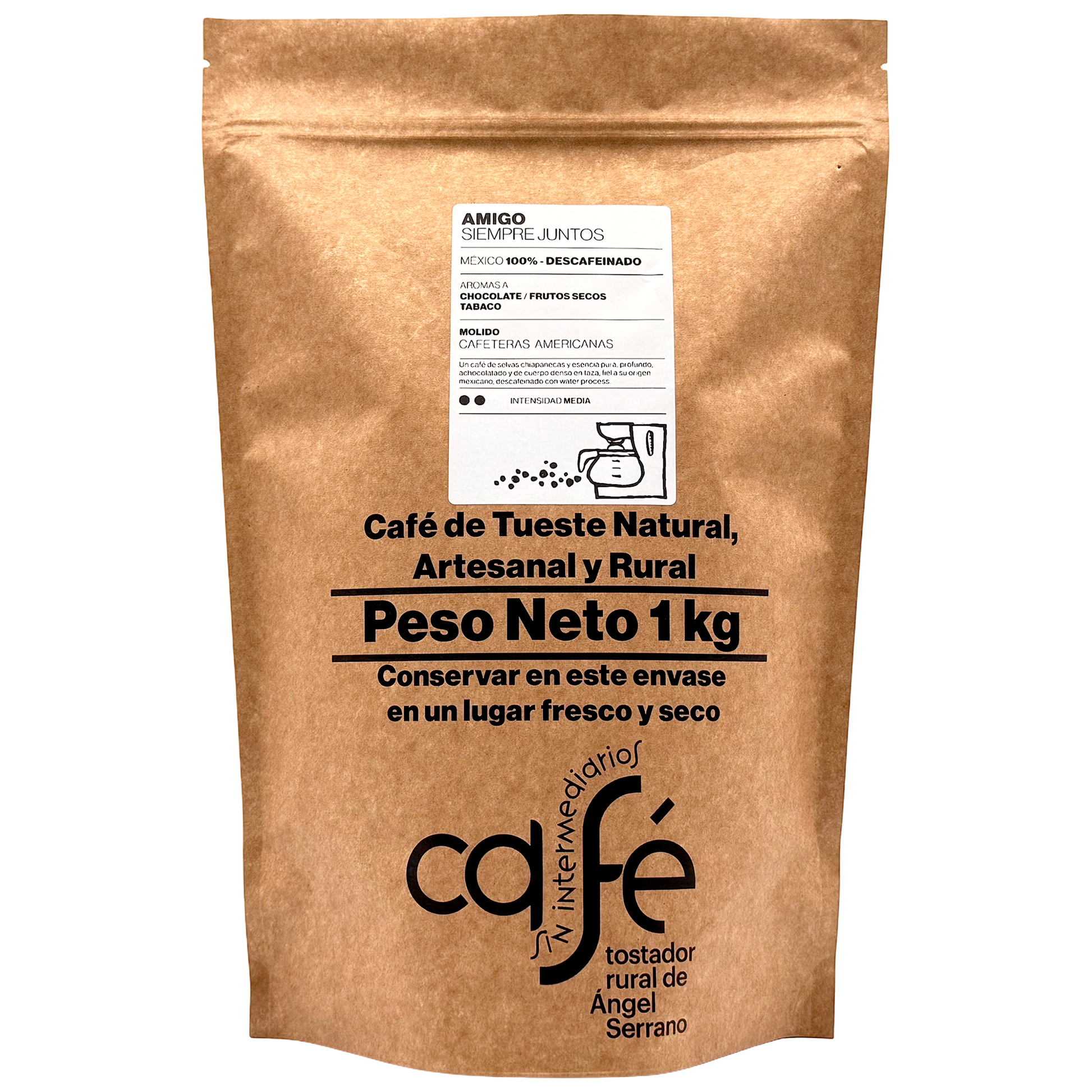 Cafe Sin Intermediarios Café Descafeinado Amigo Molido Americana 1 Kg_0