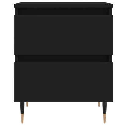Mesita De Noche Madera De Ingeniería Negro 40x35x50 Cm_3