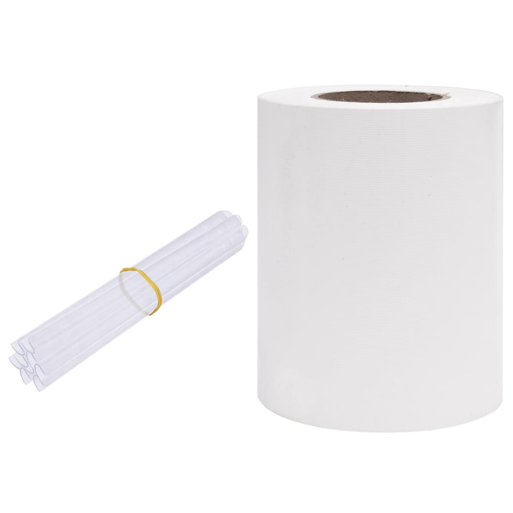 Panel De Valla De Pvc Blanco 35x0,19 M / Vetonek_0