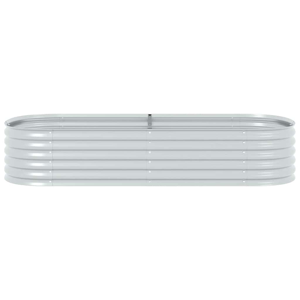 Arriate De Acero Galvanizado Plateado 240x80x44 Cm_3