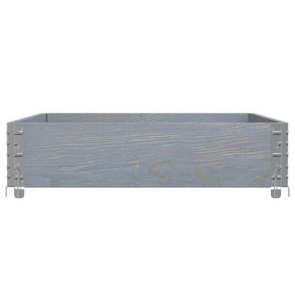 Jardinera De Madera Maciza De Pino Gris 120x80 Cm_3