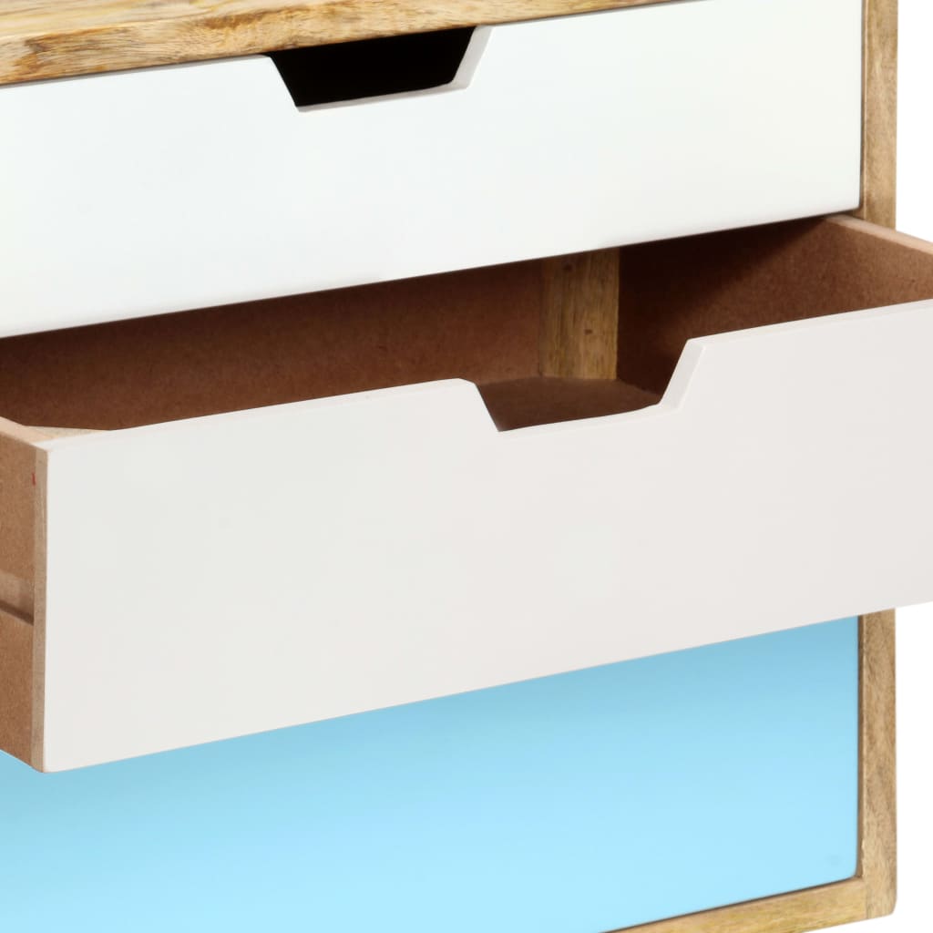 Mesita De Noche De Madera Maciza De Mango 47x35x63 Cm_3