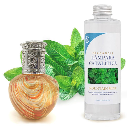 Lámpara Catalítica Orange Waves + Fragancia Mountain Mint 200ml - Elimina Malos Olores, Impurezas Y Perfuma_0