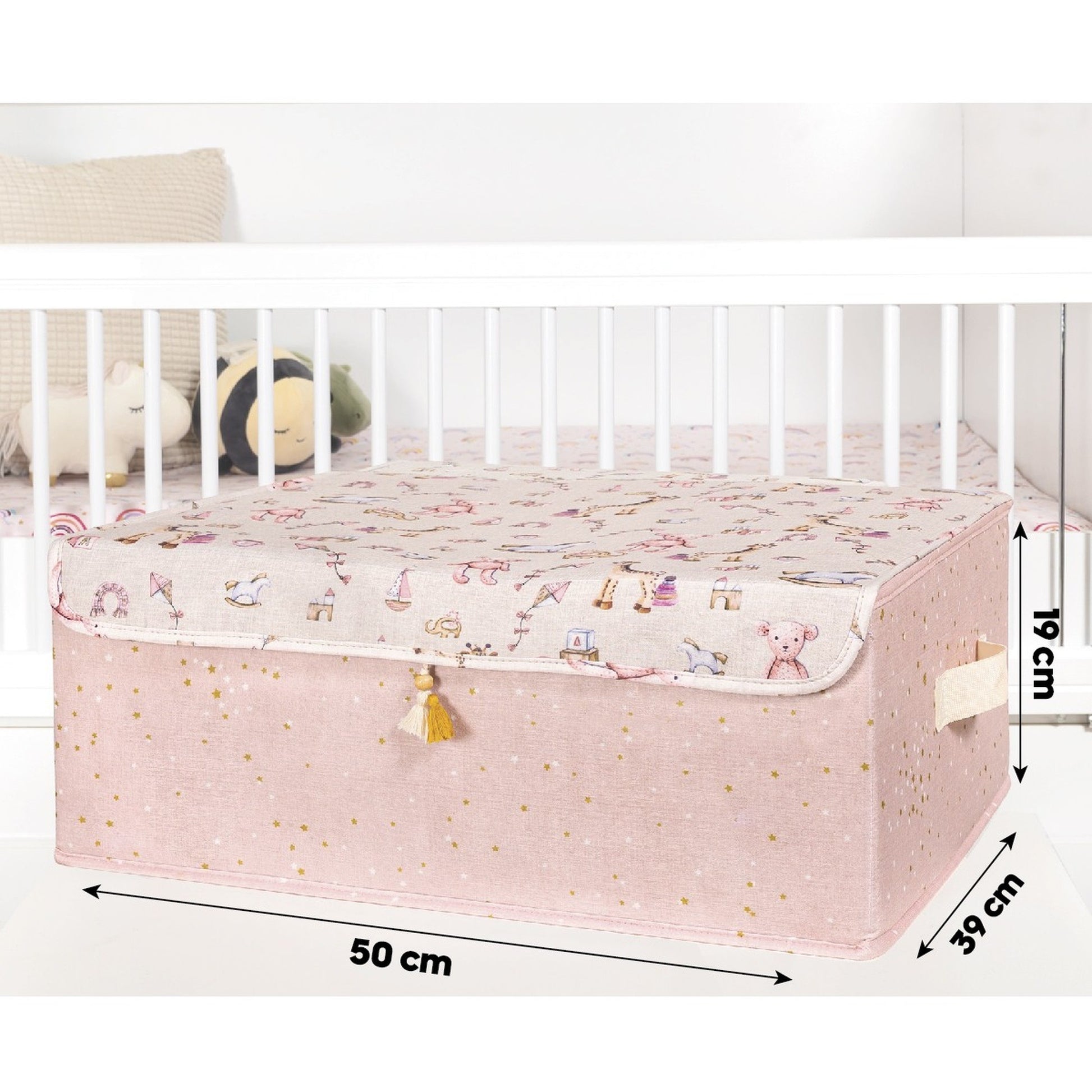 Caja Organizadora Plana Con Tapa Rosa_1