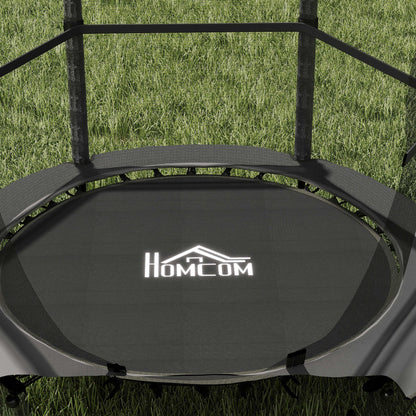 Homcom Cama Elástica Infantil Ø140 Cm Con Red De Seguridad Negro_4