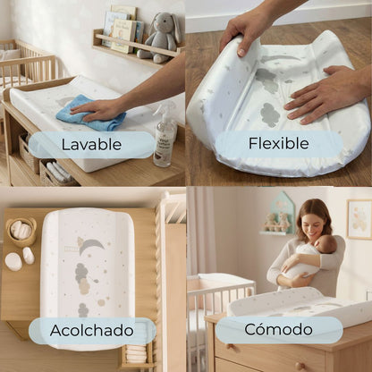 Bathby | Cambiador Fijo Para Bebé, Modelo Estrellas Y Luna_1