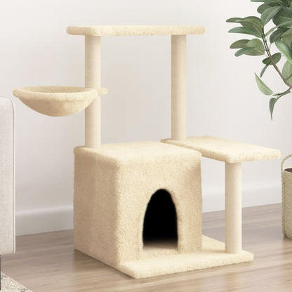 Vidaxl Rascador Para Gatos Con Postes De Sisal Color Crema 83 Cm_1