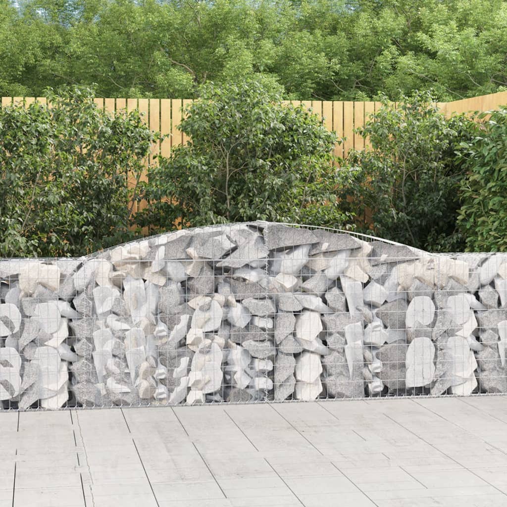 Cestas De Gaviones 6 Uds Forma De Arco Hierro 400x30x100/120 Cm_1