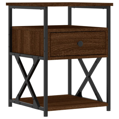 Mesitas Noche 2 Uds Madera Ingeniería Marrón Roble 40x42x55 Cm_3