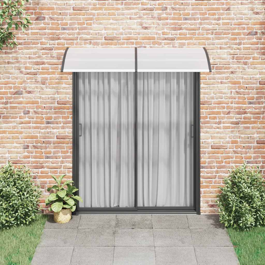 Marquesina Para Puerta Pc Negro Y Transparente 200x75 Cm_2