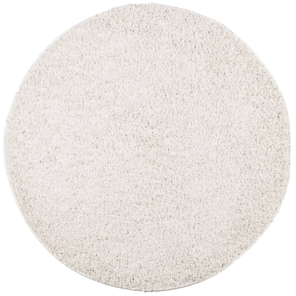 Alfombra Peluda De Pelo Largo Moderna Pamplona Crema Ø 200 Cm / Vetonek_1
