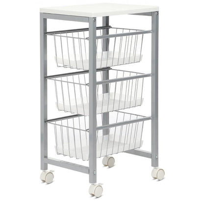 Verdulero 3 cestas color madera blanca Duett