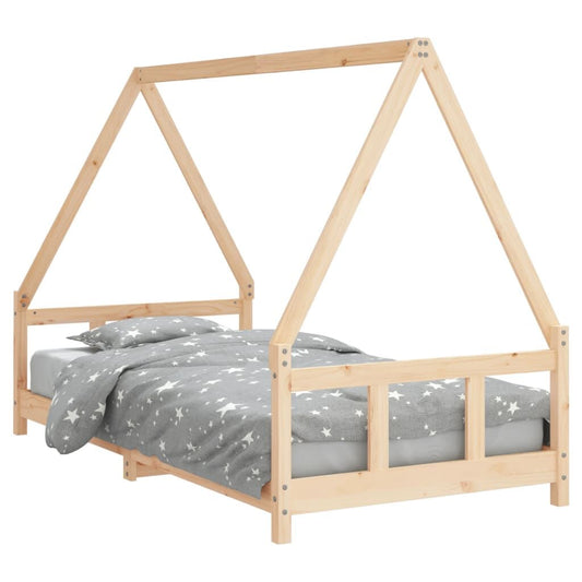 Vidaxl Estructura De Cama Infantil Madera Maciza De Pino 90x190 Cm_0
