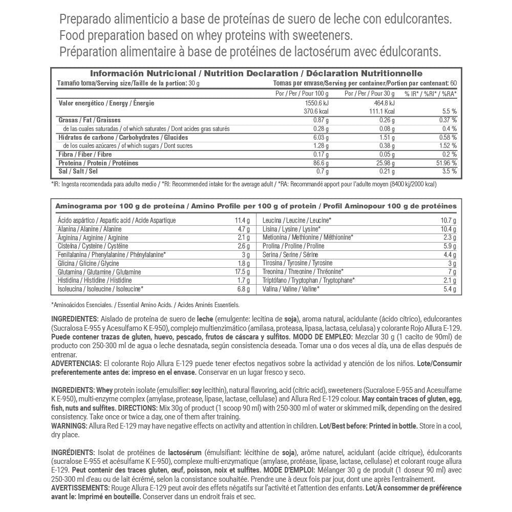 Isolate 90 Cfm - 1,8 Kg - Sueño De Fresa (strawberry Dreams) - Aumenta La Masa Muscular - Masmusculo_5