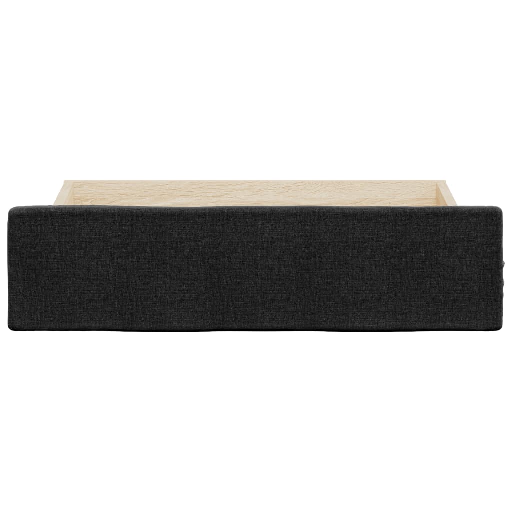 Cajones De Cama 2 Uds Madera De Ingeniería Y Tela Negro / Vetonek_4