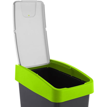 Cubo De La Basura Premium Con Tapa Abatible, Tacto Suave, 25 L, Magne, Verde_4