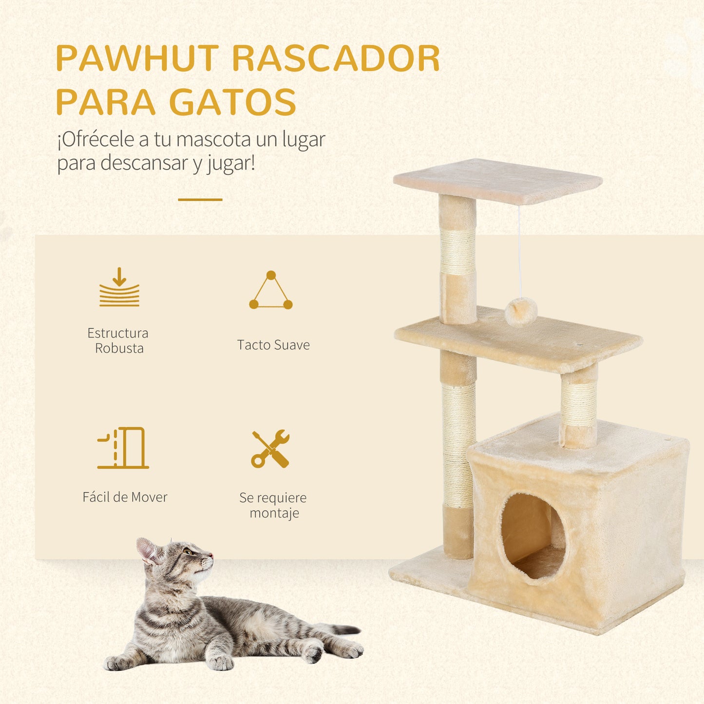 Pawhut Árbol Rascador Para Gatos 81_3
