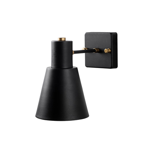 Aplique De Pared, Metal , Negro, 14x24x21, Casquillo E27 Max 40 W_0
