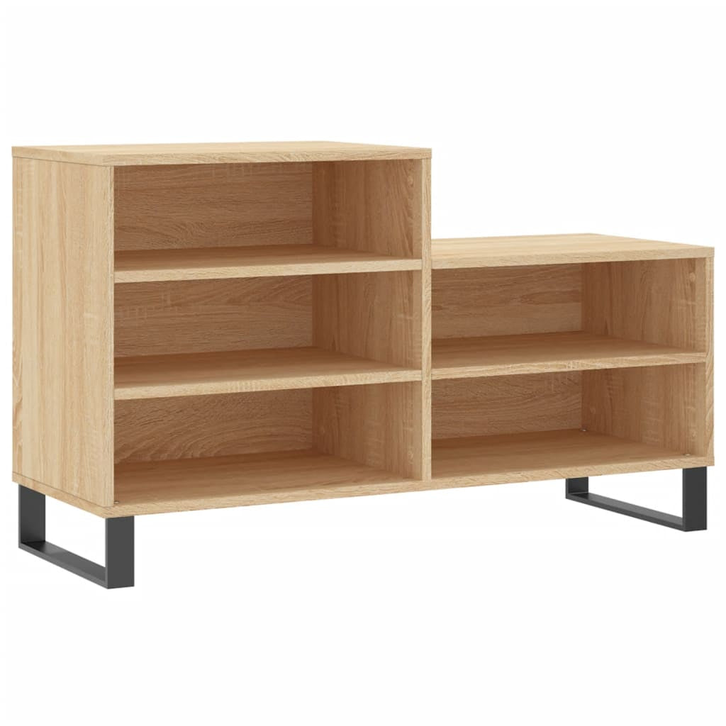 Vidaxl Mueble Zapatero Madera Contrachapada Roble Sonoma 102x36x60 Cm_0