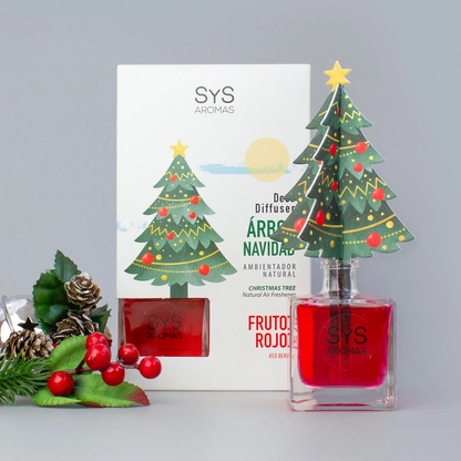 Ambientador Difusor Árbol de Navidad Frutos Rojos Deco Diffuser SYS Aromas 90 ml | Afrutado y Dulce_2