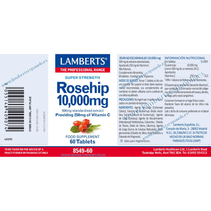 Escaramujo 10000 mg (Rosehip) 60 Comprimidos Lamberts