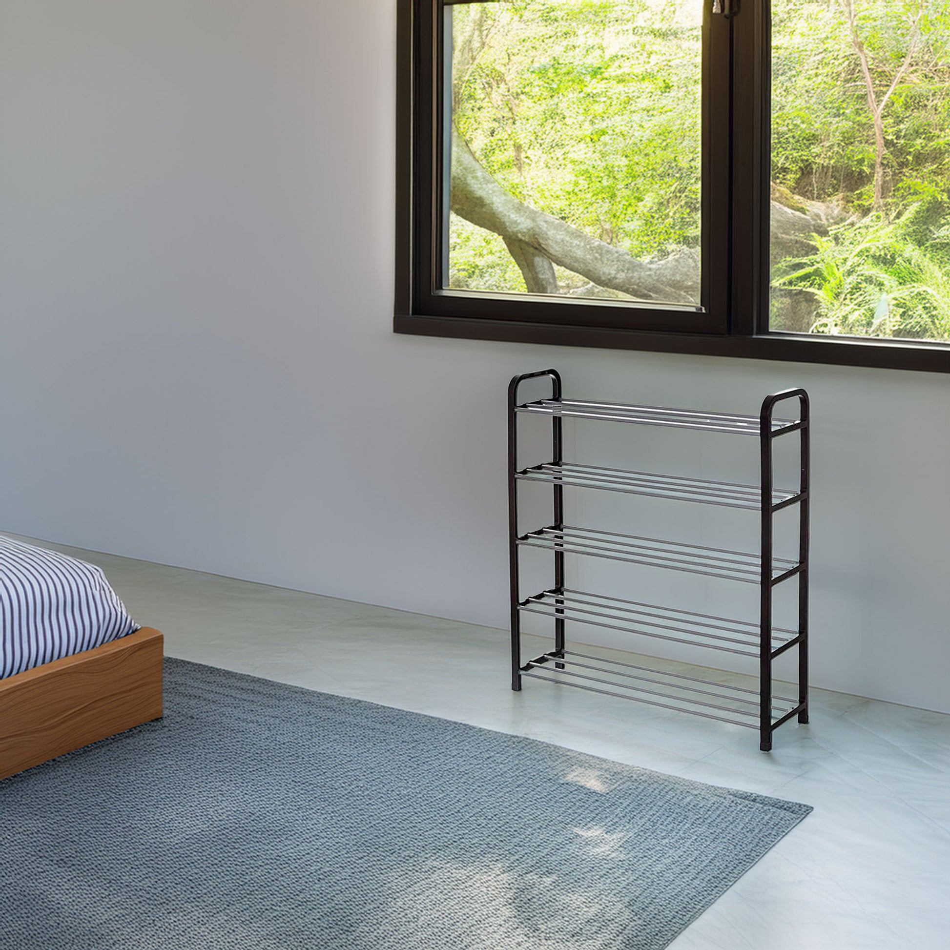 Wellhome Estantería Zapatos Metal Y Plástico