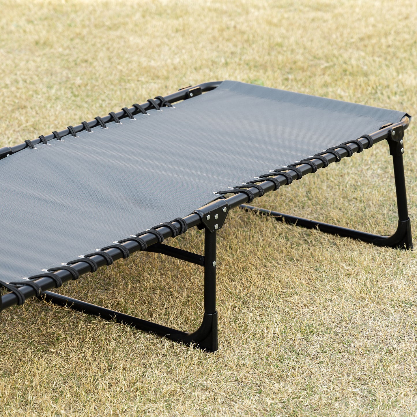 Outsunny Tumbona Plegable Con Respaldo Ajustable Reposacabezas 189x58x30 Cm Gris_4