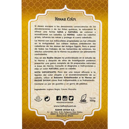 Henna Rubio Ceniza Polvo Radhe 100 g