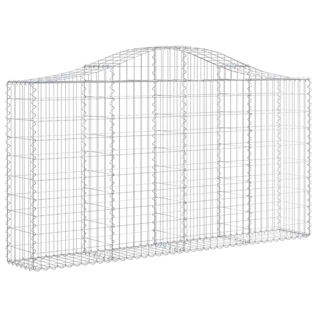 Cestas De Gaviones 13 Uds Forma Arco Hierro 200x30x100/120 Cm_2