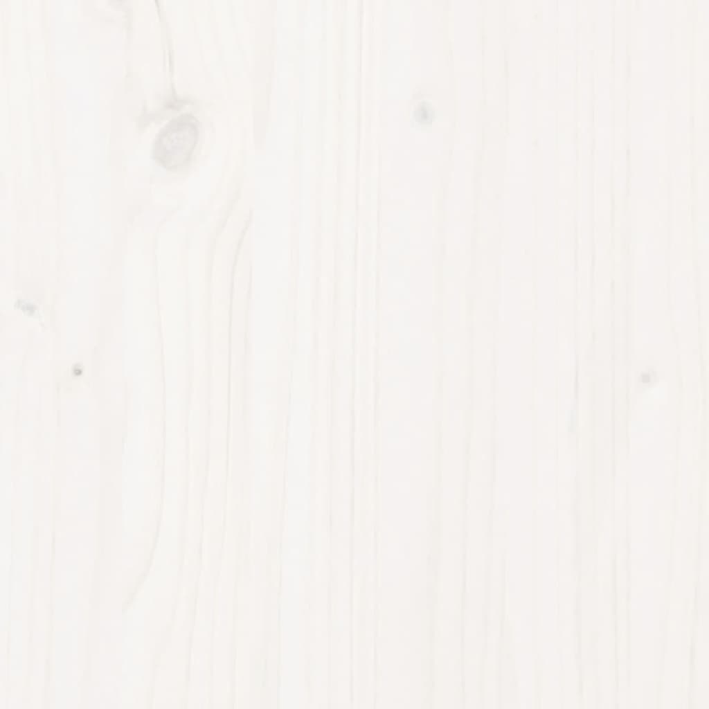 Tumbona De Madera Maciza De Pino Blanca 205x60x31,5 Cm / Vetonek_1