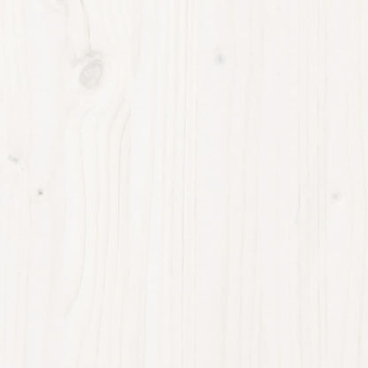 Tumbona De Madera Maciza De Pino Blanca 205x60x31,5 Cm / Vetonek_1