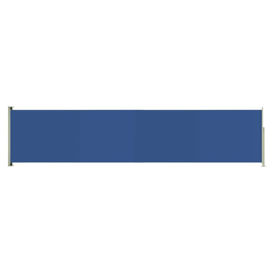 Vidaxl Toldo Lateral Retráctil Para Patio Azul 140x600 Cm_0