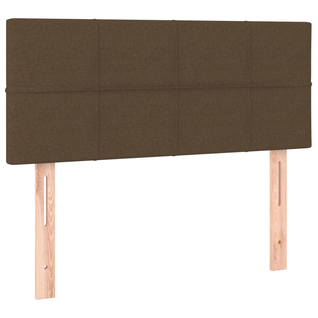Cama Box Spring Colchón Y Luces Led Tela Marrón Oscuro 80x200cm / Vetonek_5