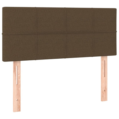 Cama Box Spring Colchón Y Luces Led Tela Marrón Oscuro 80x200cm / Vetonek_5